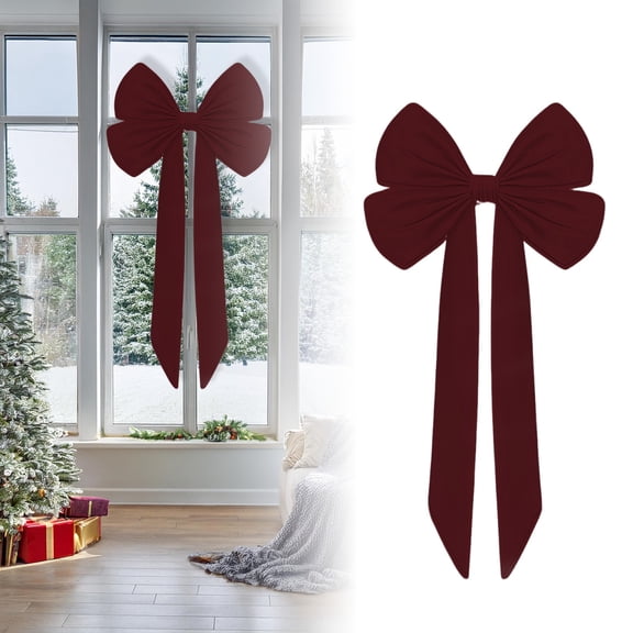 Bow Decor Large Bow for Room, Coquette Giant Ribbon Tie for Christmas Birthday Party Backdrop Wall Decor(White,40 x 80Inches)