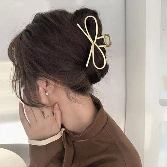 Bow Design Hair Jaw Clip - Fashionable Hair Clamp for Women, Versatile Hair Catcher Clip for Daily & Holiday Styling