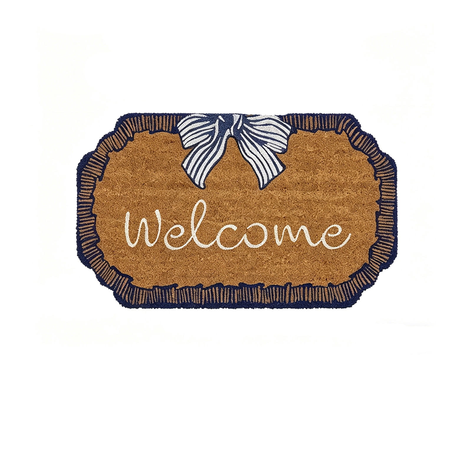 Bow Doormat Welcome Floor Mat, Non-Slip Entrance Door Rug for Summer Indoor Outdoor Home Bathroom Decor, 30" x 48"