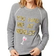 thumbnail image 1 of Bow & Drape Womens You Had Me At Merlot Sweatshirt, Grey, Medium, 1 of 2