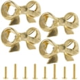 thumbnail image 1 of Bow Drawer Knobs Brass Bow Cabinet Knob Beautiful Bow Drawer Pulls Elegant Bow Cabinet Pulls Wear Resistant Bow Cabinet Handle Compact Bow Furniture Knobs for Home Dresser Wardrobe, 1 of 8