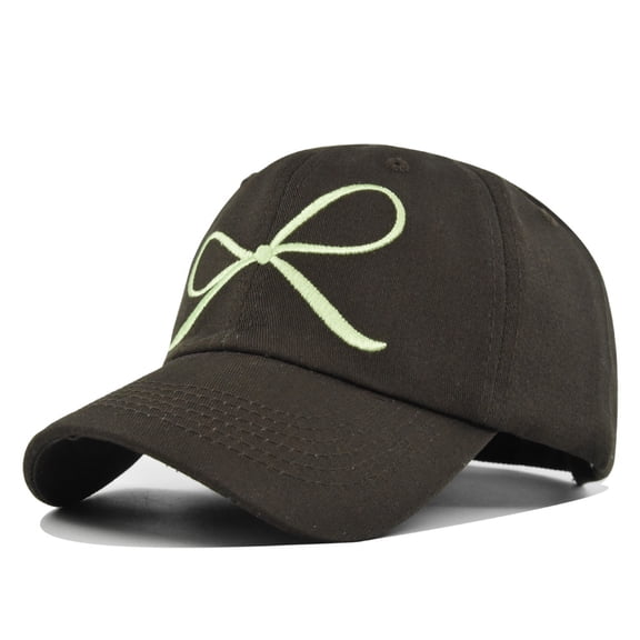 Bow Embroidery Baseball Cap Fashion Funny Butterfly Trend Baseball Cap Adjustable Peaked Cap Outdoor Sports Couple Hats Adjustable Curved Brim Hats Sun