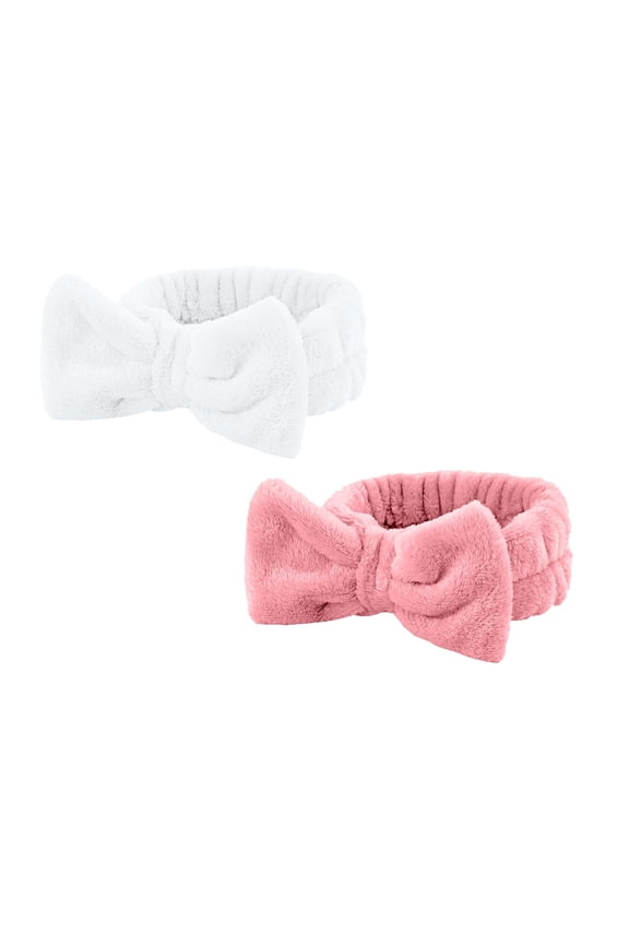 Bow Hair Band, Cute Soft Facial Makeup Head Band for Face Washing Shower Skin Care Yoga Slumber Party Supplies Spa Headband 4/3/2/1PCS