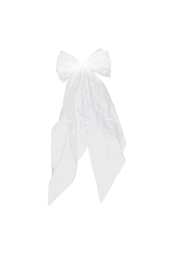 Bow Hair Barrette Elegant Ribbon Hairpin Bridal Hair Clip Wedding Hair Decor