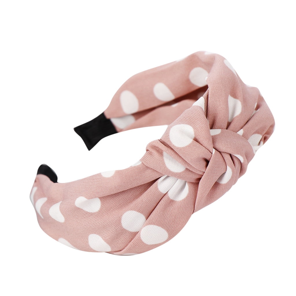 Hontri Bow Hairband Women Girls Polka Dot Wide Headband Fashion Hair ...