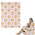 thumbnail image 1 of Bow Halloween Blankets And Throws Soft Flannel Blanket For Girls And Women Cute Bow Pumkin Bat Cat Blankets For Bed Sofa Couch Chair Soft Halloween Decor, 1 of 4