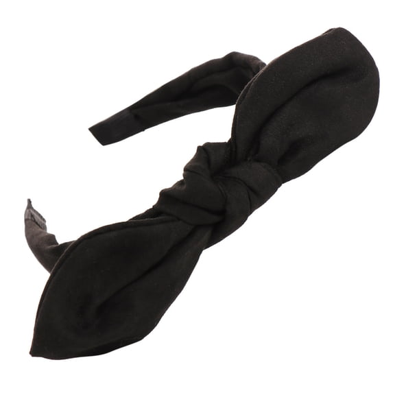 Bow Headbands for Women Knotted Headband with Bow Cute Stylish Top Knot Head Bands Trendy Lightweight Wide Hairband Hair Accessories for Women Girls, Black One Size