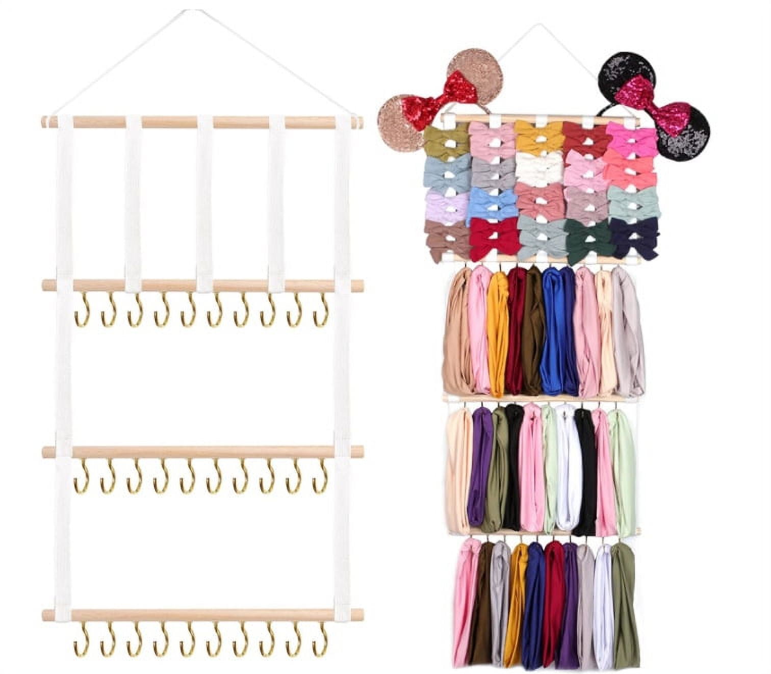 JOYMOMO Hanging Baby Girl Headband Holder Large Capacity Headband Holder  Storage Display For Baby Girl Hair Accessories Organizer For Headbands,  Hair Clips, Scrunchies (Without Accessories) (pink) price in Saudi Arabia