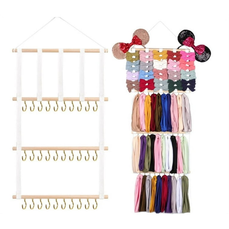 Bow Holder for Girls Hair Bows Organizer - Baby Headband Holder for Hair  Clip and Accessories Storage, Hair Bow Hanger Organizer for Nursery and  Girls Room Decor (35*105cm) 