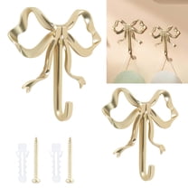 Bow Hook Decorative Bow Wall Hook Delicate Bow Coats Hook Brass Bow Knot Hook Beautiful Bowknot Wall Hook Practical Bow Door Hook Stylish Bow Hat Hook for Home Office