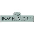 thumbnail image 1 of Bow Hunter Street Sign | Indoor/Outdoor | Funny Home Décor for Garages, Living Rooms, Bedroom, Offices | SignMission personalized gift, 1 of 5