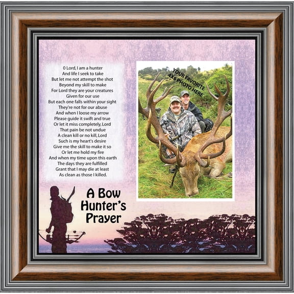 Bow Hunters Prayer, Hunting, Gaming with Crossbow Personalized Picture Frame, 10 X10 9704