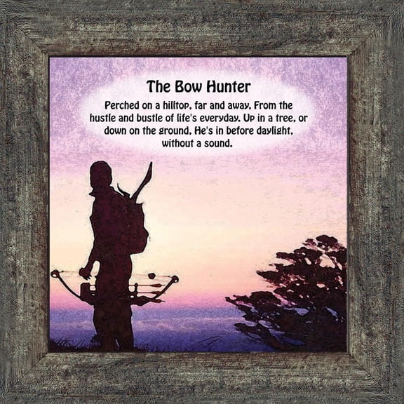Bow Hunters Prayer, Hunting, Gaming with Crossbow Picture Frame, 10x10 8504