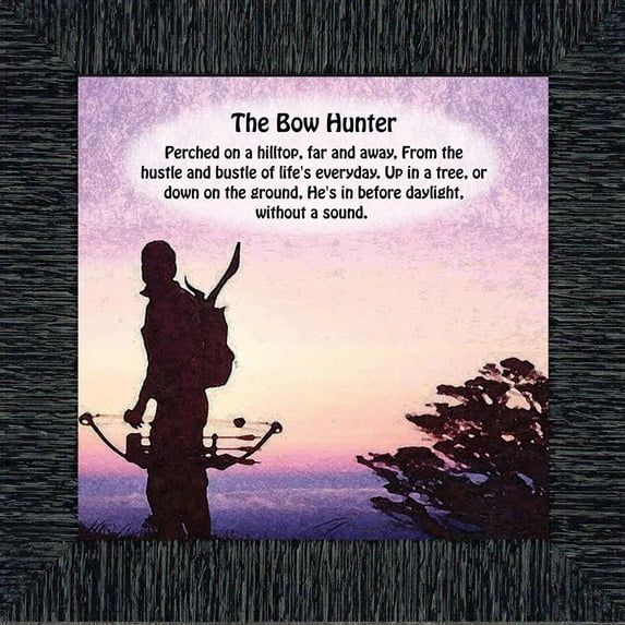 Bow Hunters Prayer, Hunting, Gaming with Crossbow Picture Frame, 10x10 8504