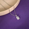 thumbnail image 1 of Bow Jewel 1.1 Ct Emerald Cut Lab Created Diamond Pendant Necklace Without Chain - 14K White Gold Plated Engagement Necklace for Women's - Wedding Gift for Her - Perfect for Special Occasion, 1 of 4