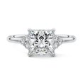 thumbnail image 1 of Bow Jewel 1.5 Ct Princess Cut Lab Created Diamond Wedding Anniversary Ring - 14K White Gold Plated Engagement Ring - Diamond Wedding Bridesmaid Ring, 1 of 3