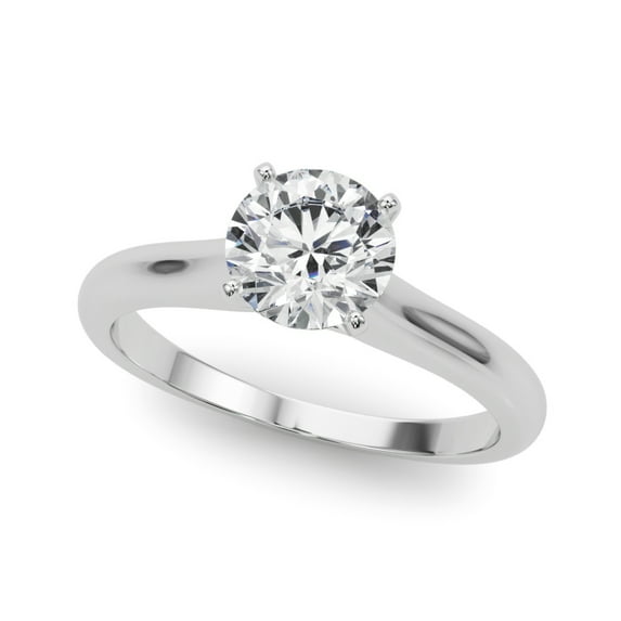 Bow Jewel 1.5 Ct Round Cut Lab Created Diamond Engagement Wedding Ring - 14K White Gold Plated Anniversary Ring - Elegant Proposal Ring for Women - Celebrate Love and Commitment in Style
