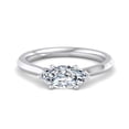 thumbnail image 1 of Bow Jewel 1.6 Ct Marquise Cut Lab Created Diamond Engagement Ring - East West Style in 14K White Gold Plated - Unique Gift for Her - A Beautiful Mark of Your Promise, 1 of 3