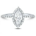 thumbnail image 1 of Bow Jewel 1.8 Ct Brilliant Round Cut Solitaire Diamond Ring - 14K White Gold Plated Hidden Halo Engagement Ring - Eternity Criss-Cross Design, 1 of 3