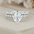 Bow Jewel 14K White Gold Over Rings 1.9 Ct Oval Cut Diamond Rings