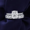 thumbnail image 1 of Bow Jewel 14K White Gold Over Ring - 2 Ct Cushion Cut Excellent Diamond Ring - Bridal Set Engagement Wedding Prong Set Ring for Women's - Party Wear Diamond Rings for Her - Valentine Proposal Ring, 1 of 9