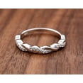 thumbnail image 1 of Bow Jewel 14K White Gold Over Rings - 0.6 Ct Round Cut Diamond Rings - Twisted Shape Engagement Gift for Women's - Criss Cross Wedding Rings for Gifts - Stackable Diamond Rings On Clearance, 1 of 6