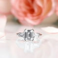 thumbnail image 1 of Bow Jewel 1.67 Ct VVS1/D Pear Cut Diamond Split Shank Rings - 14K White Gold Plated Rings - Diamond Jewelry For Birthday Gift - Engagement Rings for Her - Wedding Delicate Rings, 1 of 10