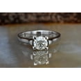 thumbnail image 1 of Bow Jewel 14K White Gold Over Solitaire Rings for Her - 2 Ct Round Brilliant Cut Diamond Rings - Solitaire Engagement Wedding Six Prong Set Ring for Women's - Causal Daily Wear Ring For Women's, 1 of 8