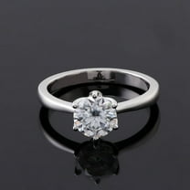 Bow Jewel 1.77 Ct Round Cut Diamond Ring - Stunning 14K White Gold Plated Solitaire Design - Elegant Engagement Wedding Diamond Jewelry for Women's - Perfect Anniversary Diamond Ring for Women's