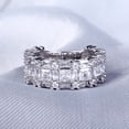 thumbnail image 1 of Bow Jewel 14K White Gold Plated Anniversary Rings - Princess Cut Excellent 3.94 Ct Diamond Wedding Ring For Women's -&nbsp; Eternity Special Occasion Rings for Women's - Charistmas Special Gift, 1 of 8