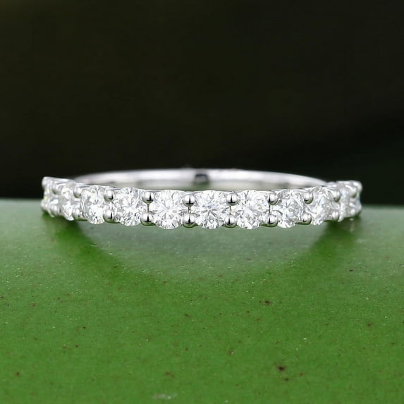 Bow Jewel 1.57 Ct Round Brilliant Cut Lab Created Simulated Diamond Ring - Wedding Band - 14K White Gold Plated Anniversary Ring for Women's - Engagement Eternity Band - Party Wear Diamond Ring