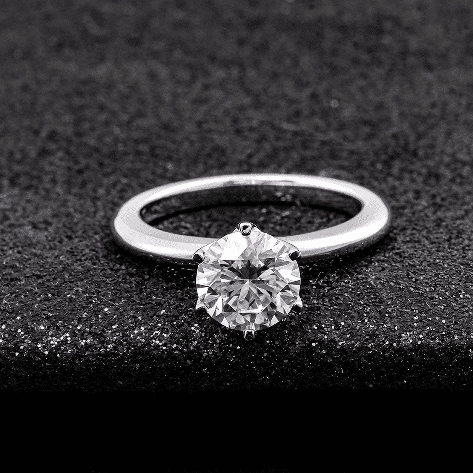 Bow Jewel White Gold Over 14K Silver Diamond Ring Brilliant 1.9 Ct