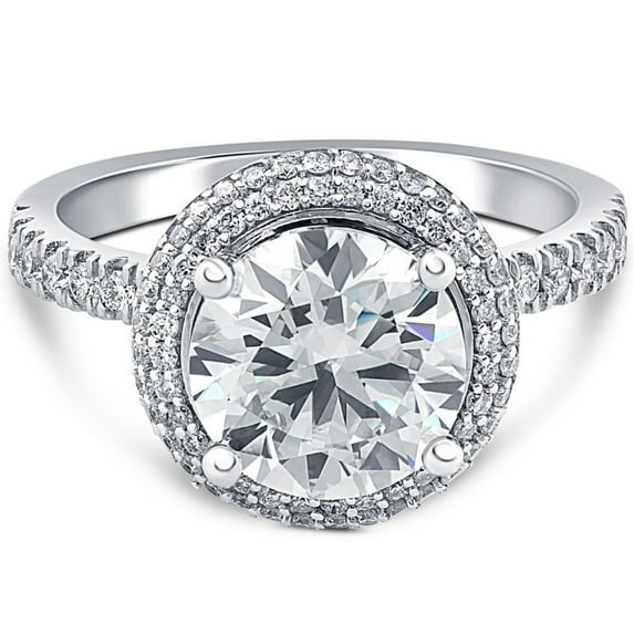 Bow Jewelry 1.6 Ct Moissanite Ring - 14K White Gold Plated East West Tension Set Engagement Wedding Ring - Emerald Cut Jewelry - Proposal Gift