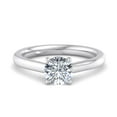 thumbnail image 1 of Bow Jewelry 1.6 Ct Round Cut Moissanite Prong Set Engagement Ring - 14K White Gold Plated Ring for Women - Engagement Ring for Her - Moissanite Ring - Great Gift for Her, 1 of 3