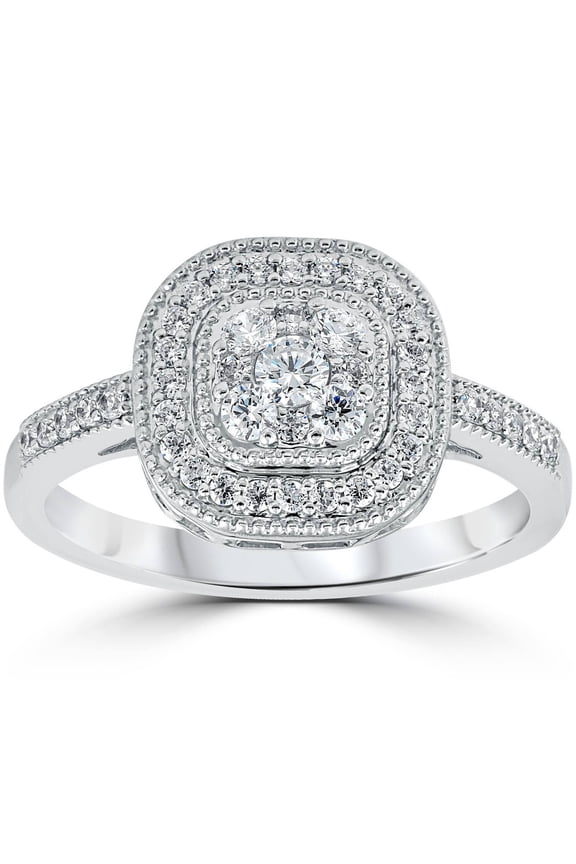 ry 1.7 Ct Heart Cut Moissanite Solitaire Engagement Ring - 14K White Gold Plated Ring for Her - Romantic Heart Shaped Wedding Ring for Women - Great for Proposal or Anniversary