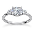 thumbnail image 1 of Bow Jewelry 1.7 Ct Oval Cut Moissanite Engagement Ring for Women - East West Design in 14K White Gold Plated - Wedding and Anniversary Ring - Elegant Moissanite Jewelry, 1 of 3