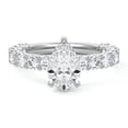 thumbnail image 1 of Bow Jewelry 1.8 Ct Pear Shaped Moissanite Anniversary Ring for Her - 14K White Gold Plated Prong Set Wedding Ring - Moissanite Jewelry for Women - Bridal Ring, 1 of 3