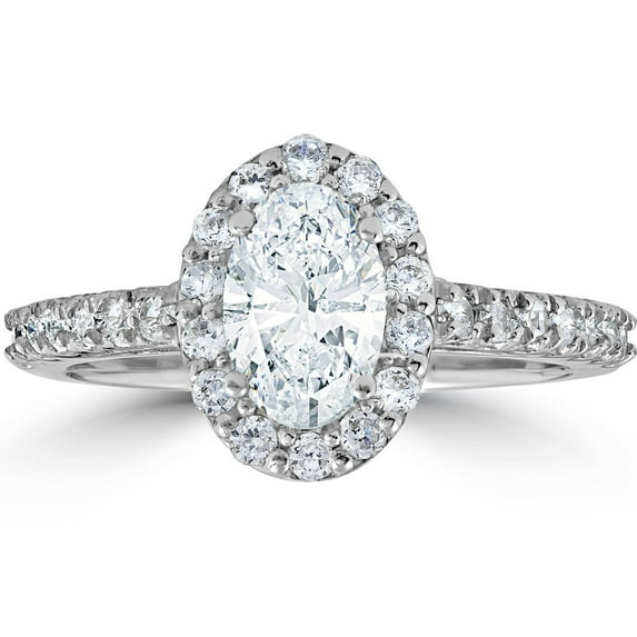 Bow Jewelry 1.9 Ct Emerald Cut Moissanite Ring - 14K White Gold Plated 4 Prong Engagement Wedding Ring - Jewelry Gift