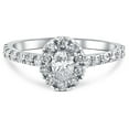 thumbnail image 1 of Bow Jewelry 1.9 Ct Round Cut Moissanite Ring - 14K White Gold Plated Engagement Ring for Women - Split Shank Classic Solitaire Style - Perfect for Love Celebrations or Anniversaries, 1 of 3