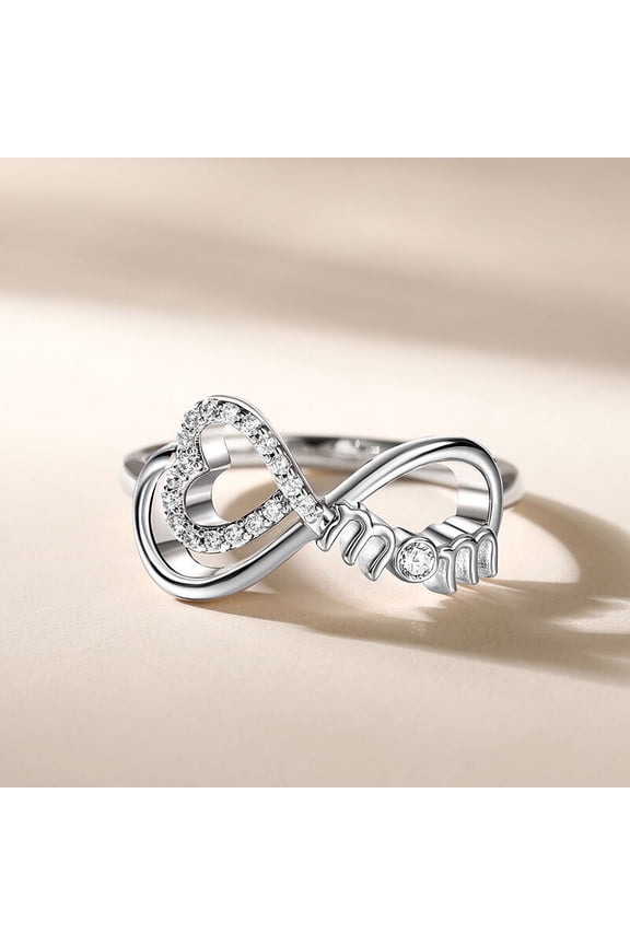 ry 14K White Gold Plated 0.78 Ct Heart Cut Ring - Stunning Moissanite for Her - Infinity Twisted Criss Cross Rings - Special Mother's Day Gift for Your Beloved Mom