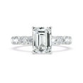 thumbnail image 1 of Bow Jewelry 14K White Gold Plated 1.7 Ct Moissanite Ring - Emerald Cut Engagement Ring for Women - Unique Proposal Jewelry - Ideal Gift for Anniversaries or Birthdays, 1 of 3