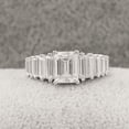 thumbnail image 1 of Bow Jewelry 14K White Gold Plated 1.77 Ct Emerald Cut Ring - Stunning Multi Stone Wedding Ring Gift for Women - Elegant Designer Party Wear Jewelry - Celebrate Love with This Valentine Proposal Ring, 1 of 8