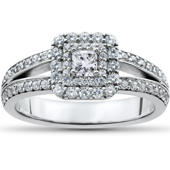 Bow Jewelry 14K White Gold Plated Anniversary Solitaire Ring - 1.7 Ct Marquise Cut Moissanite Engagement Prong Setting Ring - Stunning Proposal Ring for Women - Anniversary Wedding Ring