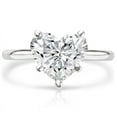 thumbnail image 1 of Bow Jewelry 14K White Gold Plated Ring - 1.5 Ct Round Cut Moissanite Engagement Ring - 4 Prong Setting - Bridal Jewelry Gift for Her - Birthday & Anniversary Ring for Women, 1 of 3