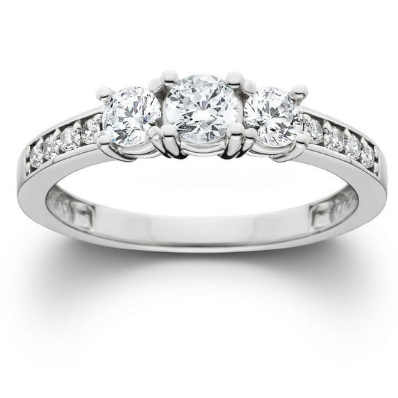 Bow Jewelry 14K White Gold Plated Ring - 1.6 Ct Princess Cut Moissanite Engagement Ring - Classic 4 Prong Solitaire Wedding Ring - Birthday Gift