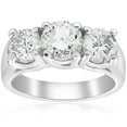 thumbnail image 1 of Bow Jewelry 14K White Gold Plated Wedding Ring - 1.9 Ct Moissanite Engagement Ring - Elegant Princess Cut Solitaire Ring for Women - Perfect for Life’s Special Moments - Cherished Gift for Her, 1 of 3