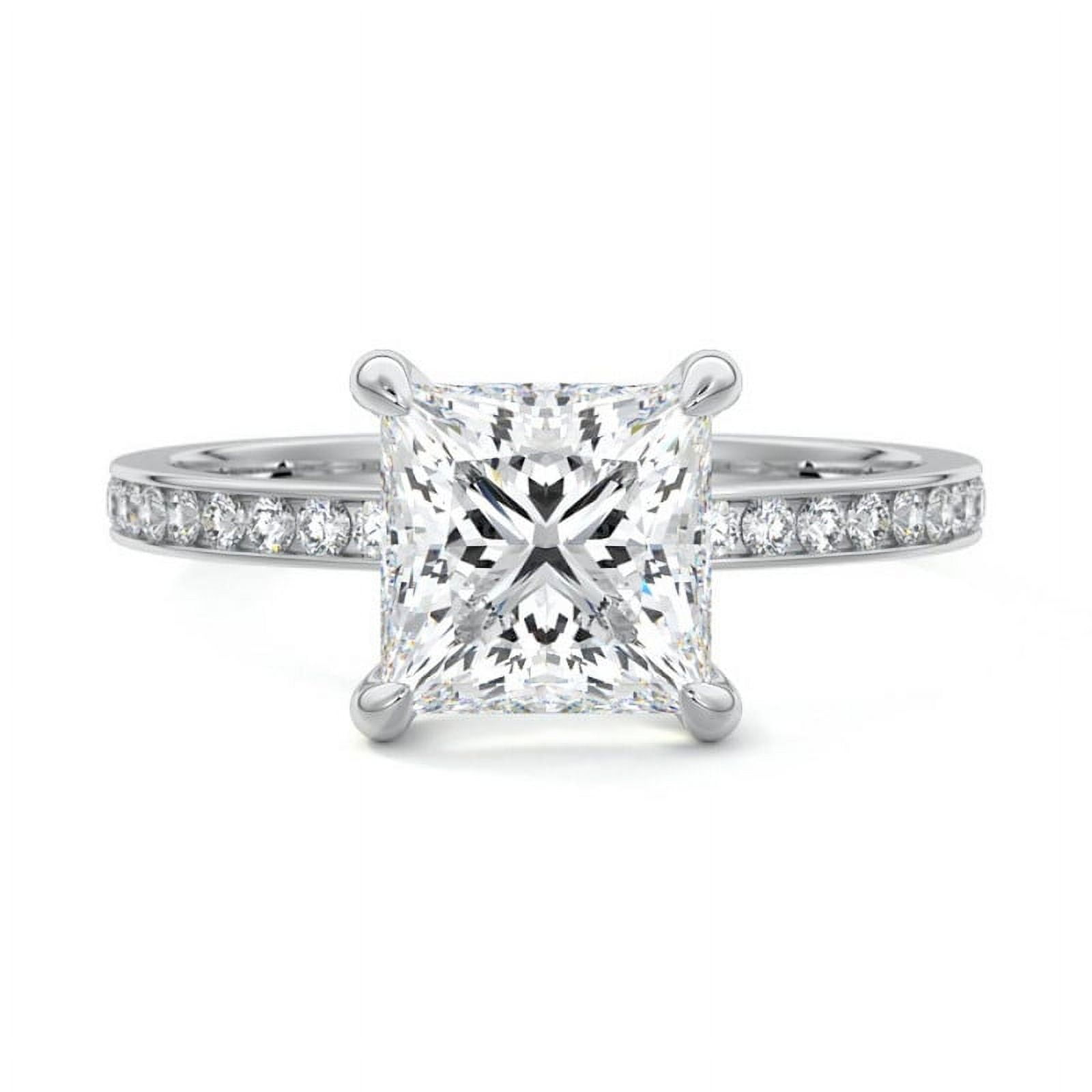 Bow Jewelry 14K White Gold Plated Wedding Ring - 1.9 Ct Princess Cut ...