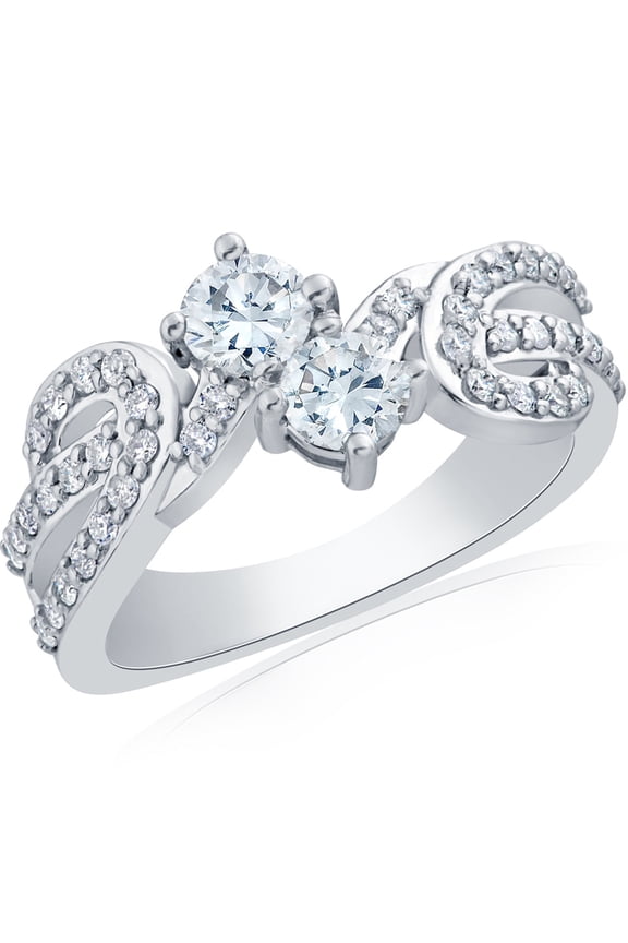 ry 2.1 Ct Radiant Cut Moissanite Ring - 14K White Gold Plated Halo Setting - Cathedral Shank 4 Prong Solitaire Engagement Ring for Women