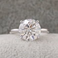thumbnail image 1 of Bow Jewelry Solitaire Engagement Proposal Rings - 2.16 Ct Round Cut Moissanite Rings - 14K White Gold Plated Wedding Rings - Solo Stone Wedding Moissanite Ring - Valentine Rings, 1 of 9
