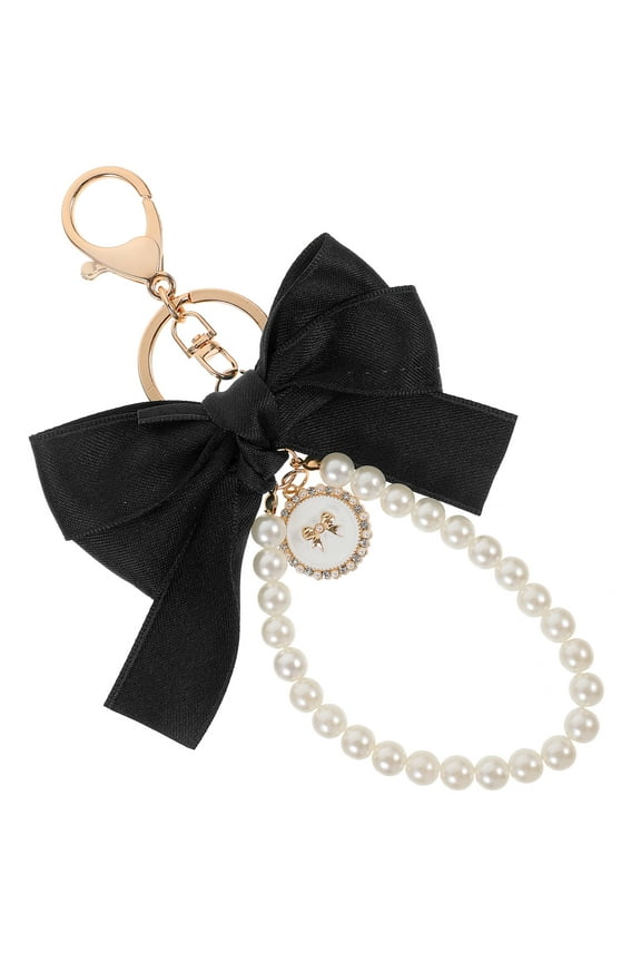 Fashionable Bow Wristlet Keychain Pendant Bag Hanging Accessory 1 Set